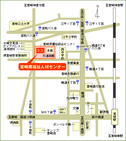 宮崎県福祉人材センター地図